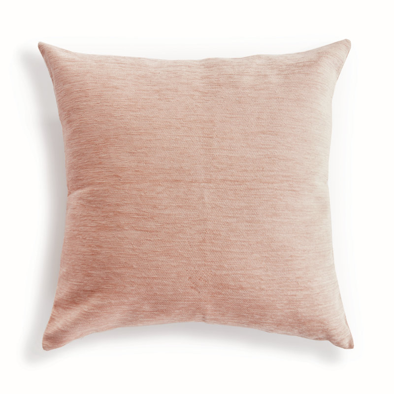 Suri Polyester Indoor/Outdoor Pillow Cover & Insert, Blush, Square, 24"H x 24"W
