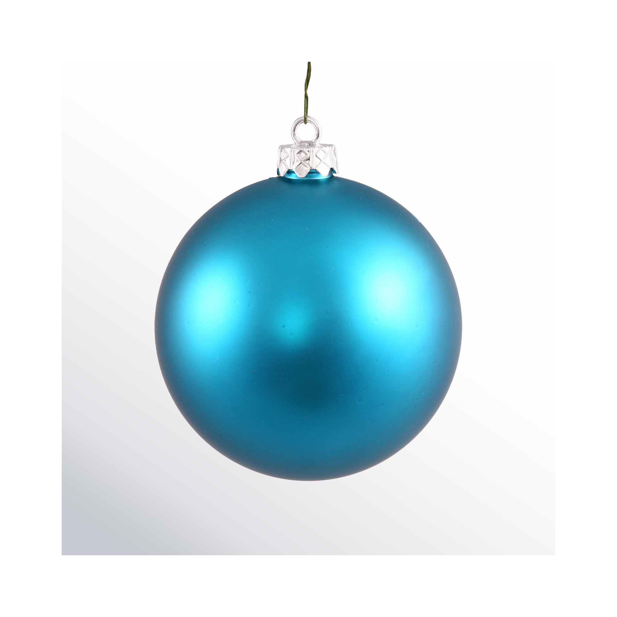 Holiday Décor Ball Ornament, Turquoise, 2.75" H x 2.75" W x 2.75" D