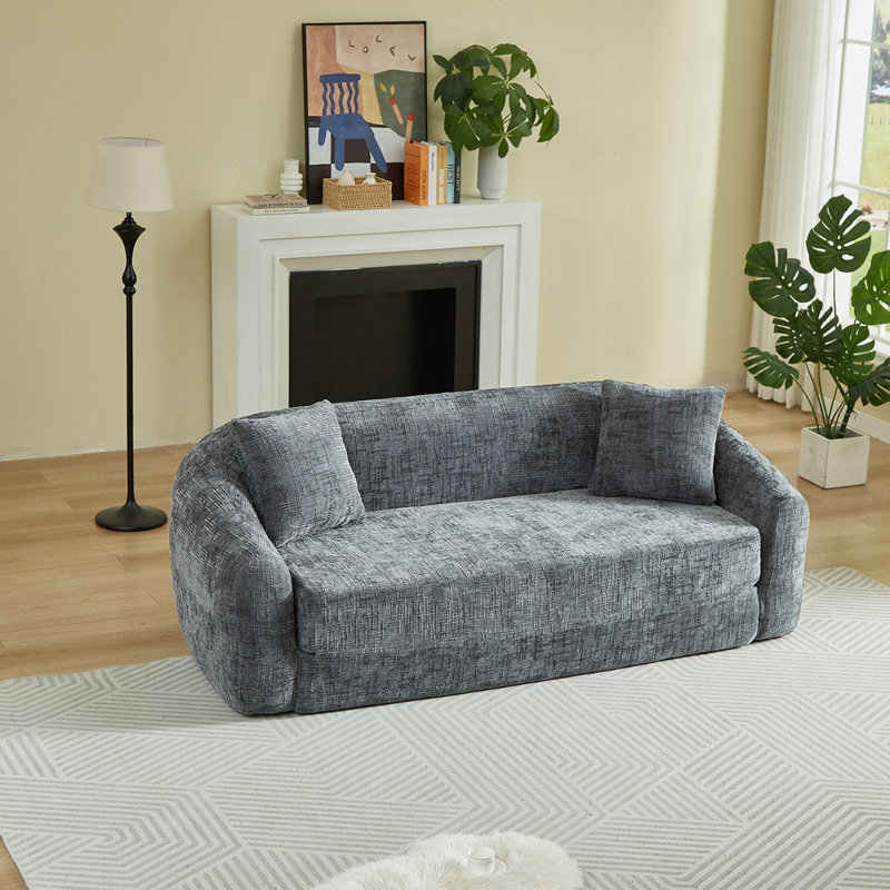Fauteuil inclinable en chenille deux places, Gris