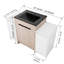 Armoire de salle de bain 48 po avec lavabo en céramique noire 2 compartiments, porte 48 po, 2 compartiments de rangement-876754823