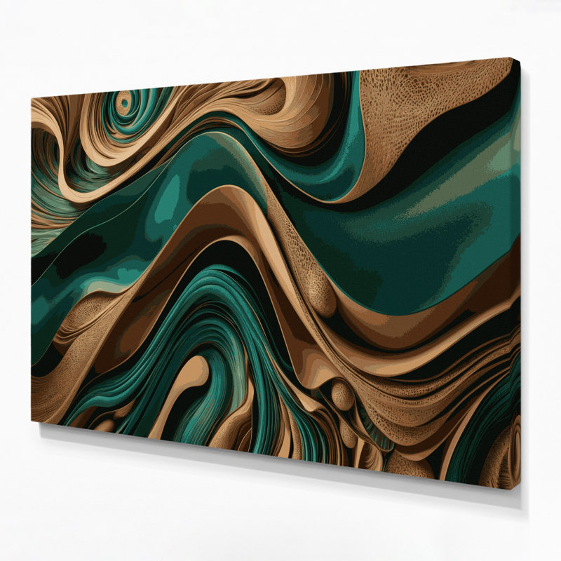 Art mural sur toile Biomorphic Abstraction 29, H 11 po x l 14 po