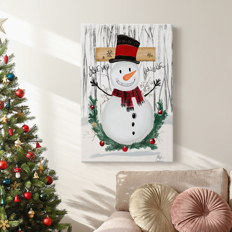 Art des Fêtes de Noël - Toile tendue avec châssis XXVII, H 18 po x l 12 po