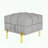 Pet-Friendly Storage Ottoman with Stainless Steel Legs