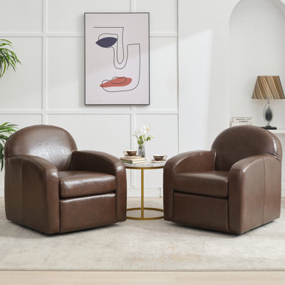 Ensemble de 2 fauteuils pivotants rembourrés Oaklynd