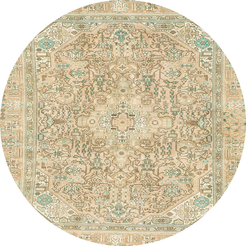 Abstract Indoor Rug, Round 5'