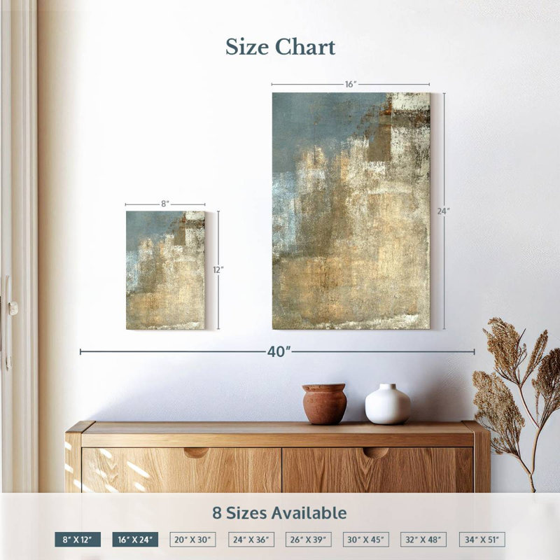 Avery Beige And Gray, 12" H x 8" W