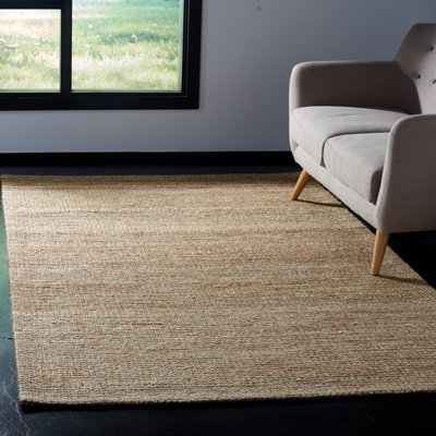 Zaragoza Handwoven Jute/Cotton Natural/Ivory Area Rug
