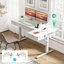 Bureau électrique debout avec 4 tiroirs sous le bureau, bureau réglable en hauteur avec prises de courant intégrées, bureau debout avec structure réversible, bureau personnel avec plateau caché pour la gestion des câbles-892312378-1002056799