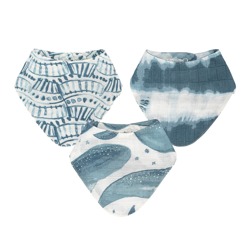 Caspian Crane Baby Nautical 3pc. Bib Set