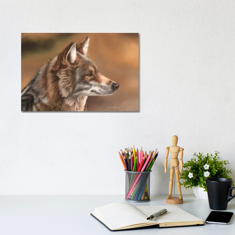 Coyote by Richard Macwee - Wrapped Canvas Print, 20.32 cm H x 30.48 cm W