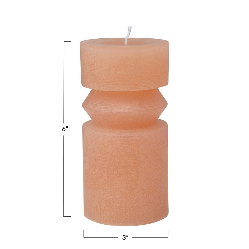 Unscented Totem Pillar Candle, Citrus