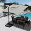 Parasol en porte-à-faux avec manivelle 118,11 po Kierson, contrepoids inclus-1807320803
