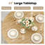 Table de salle à manger de 43 po pour 4 personnes, petite table de salle à manger avec plateau en bois et base en métal robuste, table de salle à manger ronde moderne pour salle à manger, assemblage facile