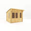 Mercia 10ft x 10ft Curved Roof Log Cabin (44mm)