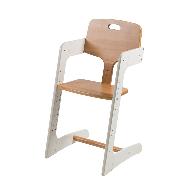 High Chair, Brown/White