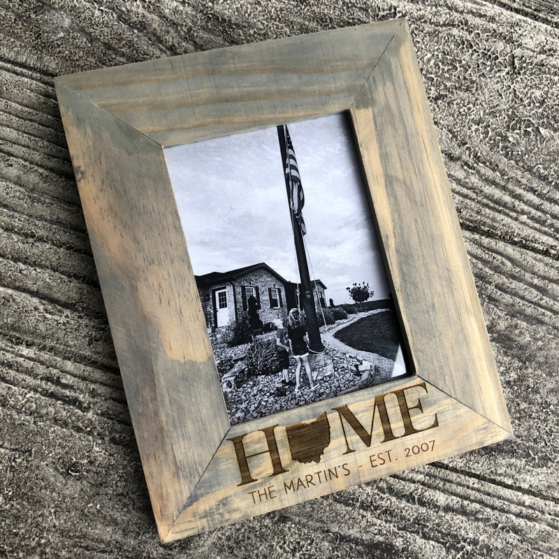 Cadre photo personnalisé gravé à la maison, Oui