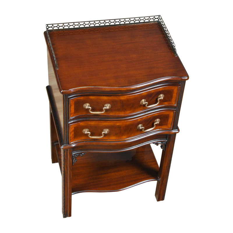 Solid Wood 2 - Drawer End Table