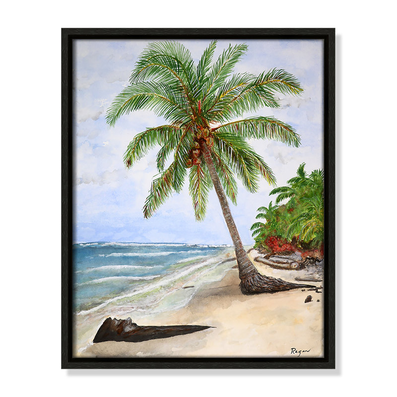 «Rashebia Paradise Print» par Mike Ragan pour, Espresso, H 15,5 po x l 12,5 po