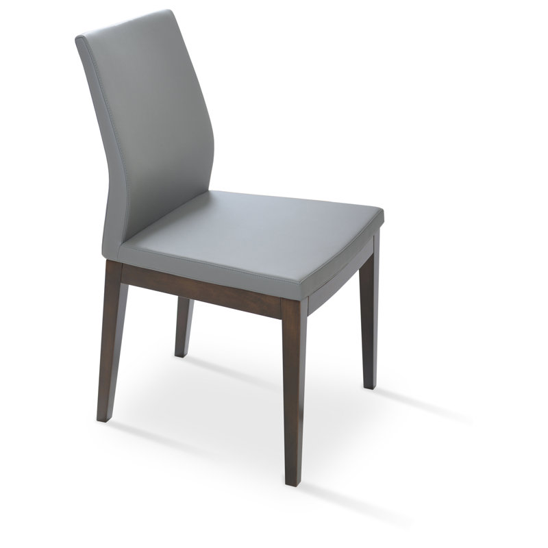 Pasha Wood Dining Chair, Wenge, Brown Leatherette