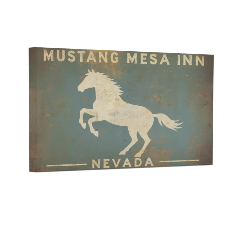 Animaux Mustang Mesa Inn Nevada Horse, H 16 po x l 24 po
