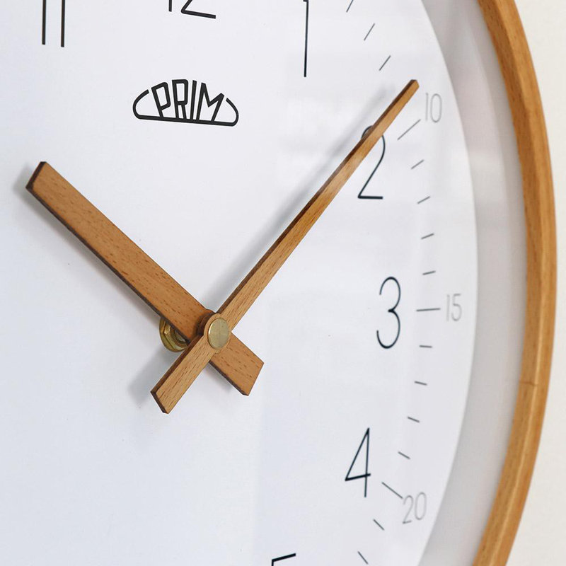 Wood Wall Clock, White