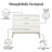 Portishead Small 3-Drawer Dresser with Bar Pull Handles, White & Gold