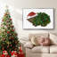 Hérisson de Noël encadré sur toile-267892429-267892430