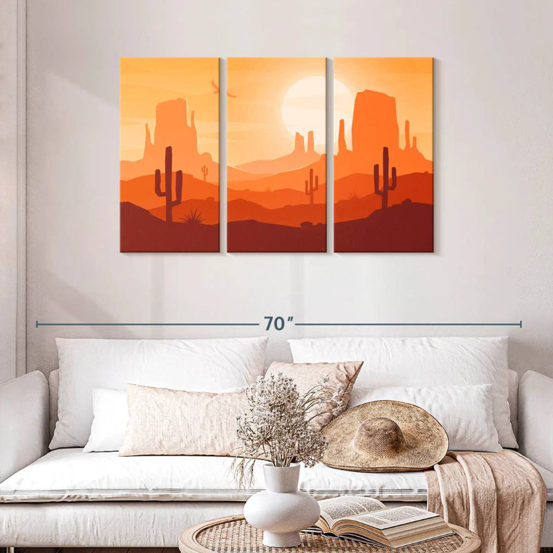 Lelar Simple Desert Landscape, 14" H x 23" W