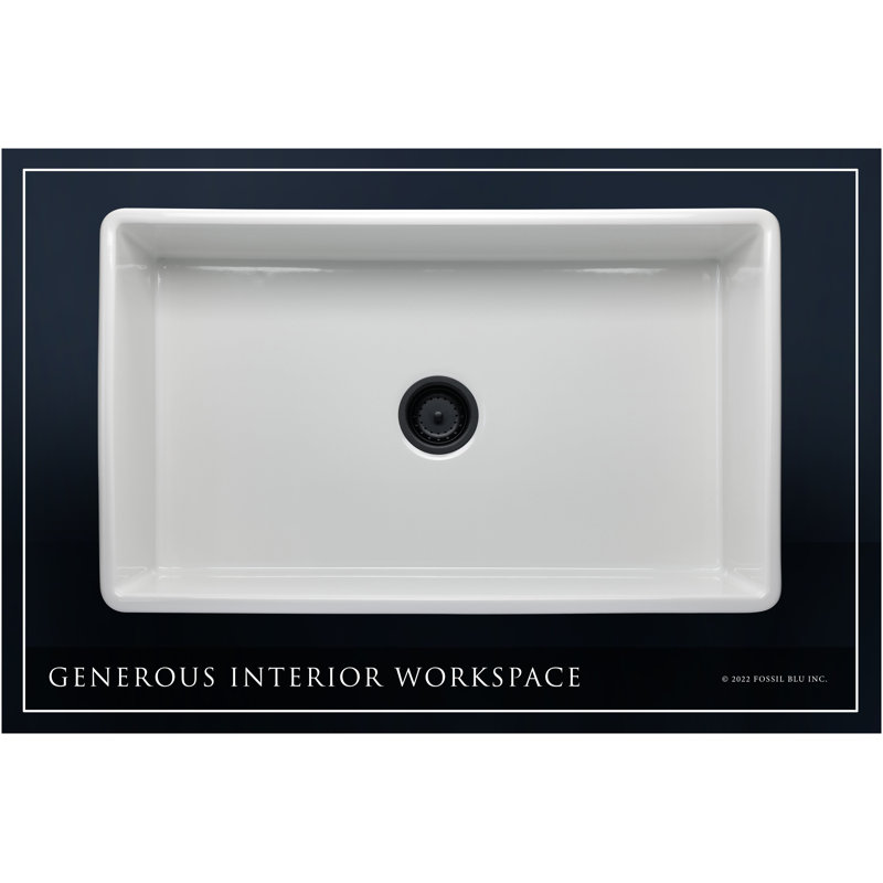 Luxury Solid Fireclay Farmhouse Sink, Matte Black Accessories