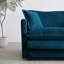 Chenille bleue 2 places et chaise, tissu haut, structure, sièges relaxants pour la maison et la chaise, décor élégant et respirant en bois massif
