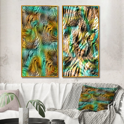 «Leopard and Tiger X», ensemble de 2 photographies sur toile