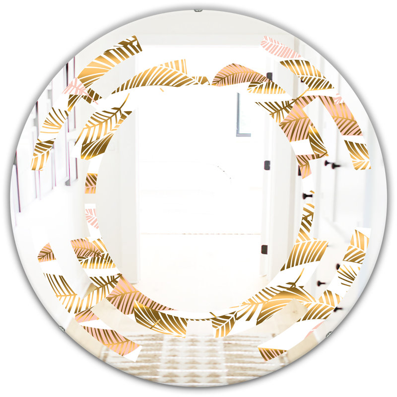 Miroir mural éclectique Space Tropical, H 23,6 po x l 23,6 po, Motif espace tropical