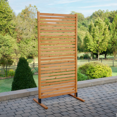 6.1ft H x 3ft W (1 Panel) Freestanding or Surface Mounted Enclo Tiaga Privacy Screen, Wood Privacy Fence Screen, Outdoor or Indoor Decorative Privacy by Enclo