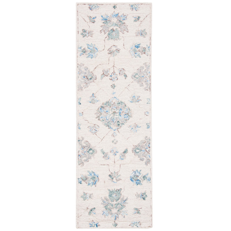 Micro-Loop Hand Tufted Wool And Cotton With Latex Oriental Rug, Runner 2'3" x 7'