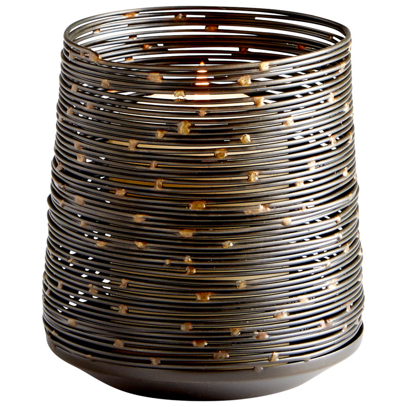 Luniana Iron Tabletop Votive Holder, 4" H x 4.25" W x 4.25" D