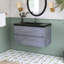 Meuble-lavabo mural simple avec plateau sable sable Quartz 35,4 po Shilap