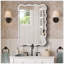 Miroir rectangulaire ondulé en bois massif, 40 X 28 pouces, décoration murale moderne pour différentes pièces, durable et élégant