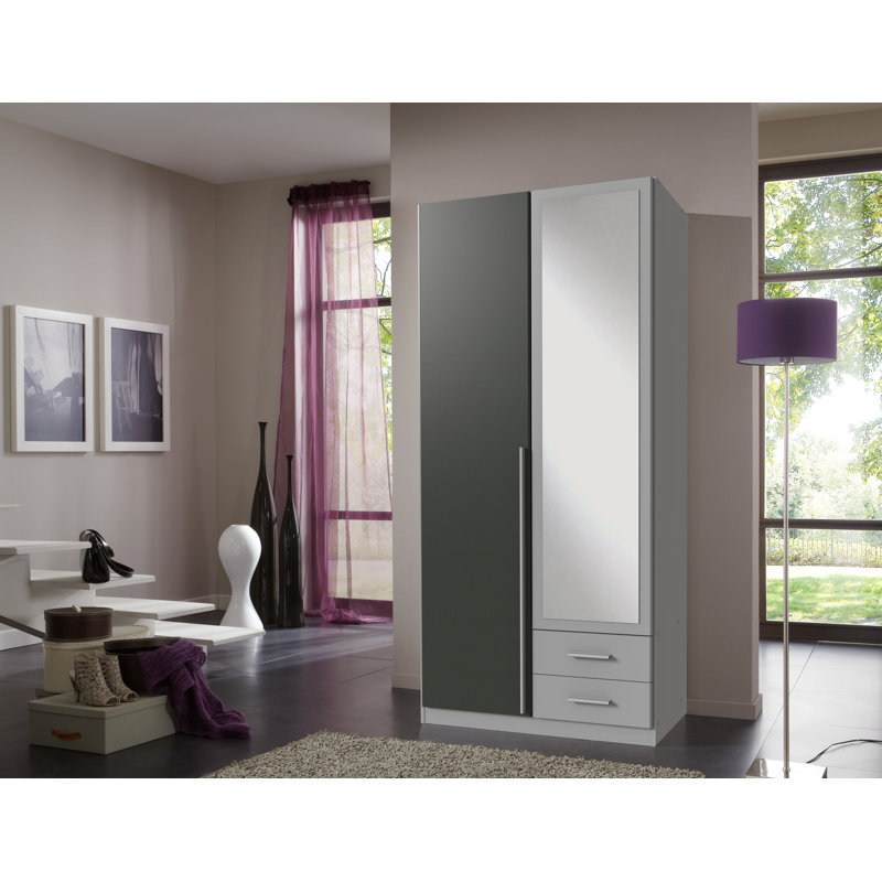 Hopelyn 2 Door Manufactured Wood Wardrobe