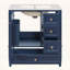 Meuble-lavabo avec lavabo, 3 tiroirs, structure en bois, rangement moderne pour la salle de bain-1604340951