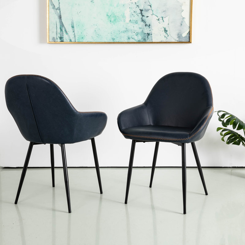 Chaise avec accoudoirs Zosia, Indigo foncé