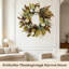 63cm (25 Inch) Artificial Autumn Harvest Wreath for Front Door, Faux Wreath with Pumpkins, Pine Cones, Berries & Autumn Leaves, Indoor‑Outdoor Farmhouse Decoration for Wall, Window, Fireplace & Thanksgiving Home Décor