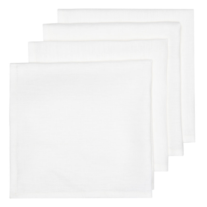 Linen Square Napkins, White