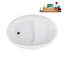 Baignoire de trempage autoportante en acrylique 51 "avec drain et plateau en bambou Streamline-83635873
