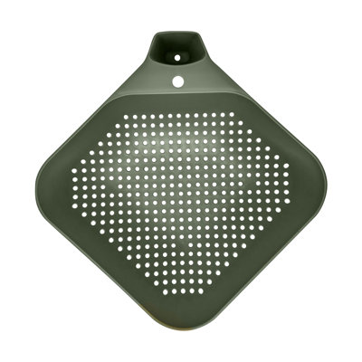 Tovolo Elements 3-Quart Square Colander with Wide Grip Handle for Pasta and Produce, Thyme