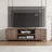 70" Fluted TV Stand for 80 Inch TV, Modern Wooden Media Console with Storage, Gold Handles & Fluted Doors-261331425