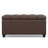 Sienna 33"W Upholstered Vegan Leather Transitional Rectangular Storage Ottoman Bench with Tufted Styling-1993390121