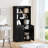 Wood Accent Storage Bookcase with Adjustable Shelves-1698598222-1698598221