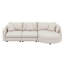 Canapé modulaire incurvé moderne 105 po, tissu chenille doux, structure en bois de pin massif et coussins de qualité supérieure, 3 coussins décoratifs-1693881205