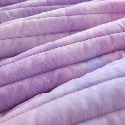 Ensemble de courtepointe 4 pièces à imprimé teinture à l'aquarelle avec polyester doux et tissu certifié OEKO-TEX