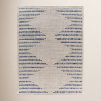 Calliah Striped Polypropylene Area Rug in Blue/Cream